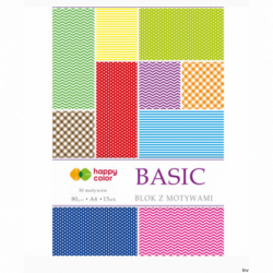 Blok z motywami BASIC 80g. A4 15ark. HA 3808 2030-A  Happy Color