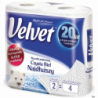 Ręcznik Velvet Extra Long Biały 2 rolki 100% celuloza 2 warstwowy 90 listków