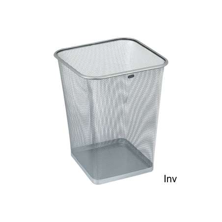 Kosz na papier kwadratowy GR-017, srebrny, 120 litrów, Grand