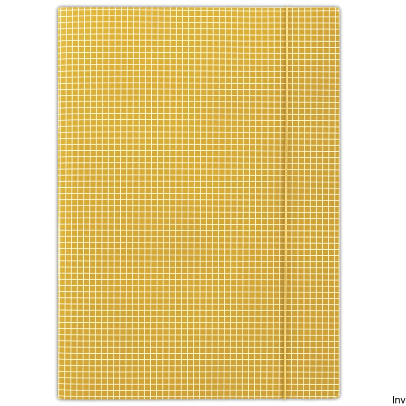 Teczka z gumką pomarańczowa w kratkę A4 Donau 400gsm