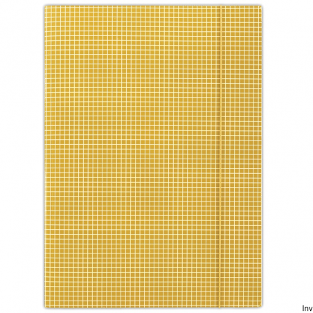 Teczka z gumką pomarańczowa w kratkę A4 Donau 400gsm