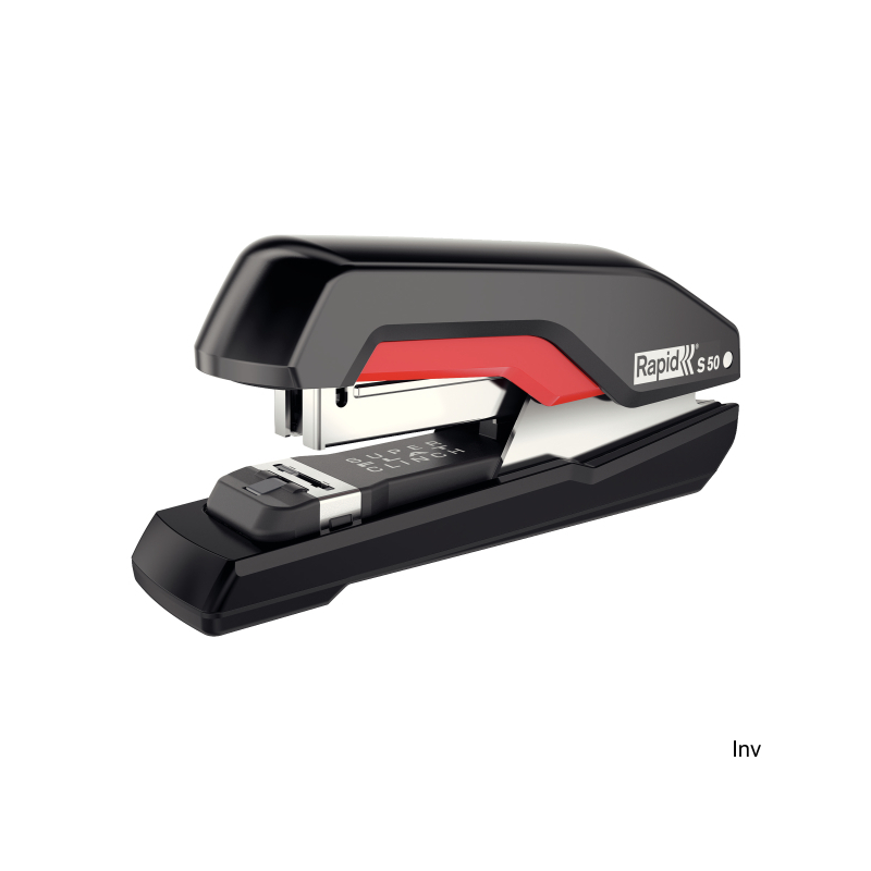 Rapid Zszywacz Supreme S50 czarno-czerwony do 50 kartek z technologią Super Flat Clinch