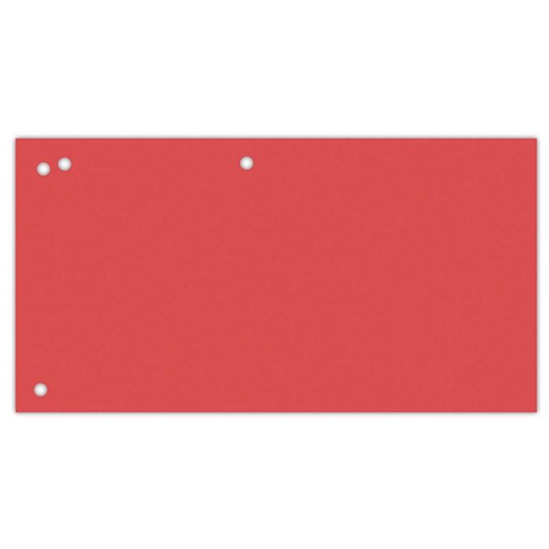 Przekładki OFFICE PRODUCTS, karton, 1/3 A4, 240x105mm, 100szt., czerwone
