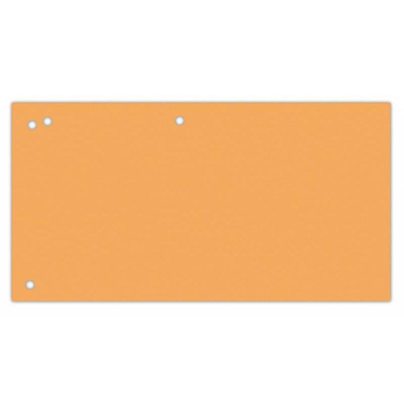 Przekładki OFFICE PRODUCTS, karton, 1/3 A4, 240x105mm, 100szt., pomarańczowe