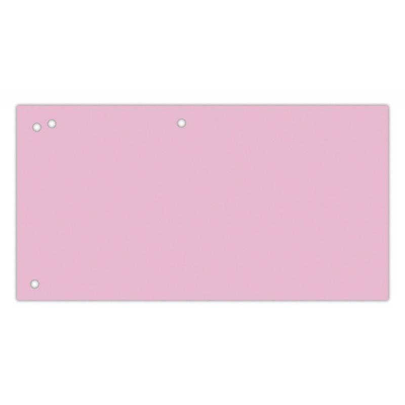 Przekładki OFFICE PRODUCTS, karton, 1/3 A4, 240x105mm, 100szt., różowe