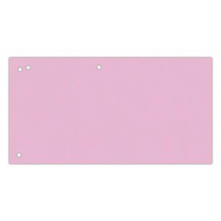 Przekładki OFFICE PRODUCTS, karton, 1/3 A4, 240x105mm, 100szt., różowe