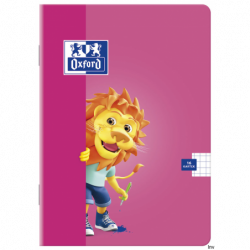 Zeszyt A5 16 kartek podwójna linia Oxford z lwem, papier 90g/m2, laminowana oprawa