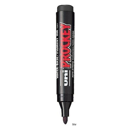Marker permanentny Uni PM-122 okrągły czarny do papieru, szkła, metalu i tkanin, grubość linii 1,2-5,7 mm