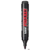 Marker permanentny Uni PM-122 okrągły czarny do papieru, szkła, metalu i tkanin, grubość linii 1,2-5,7 mm