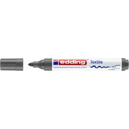 PAKIET Marker tekstylny e-4500 EDDING, 2-3 mm, szary