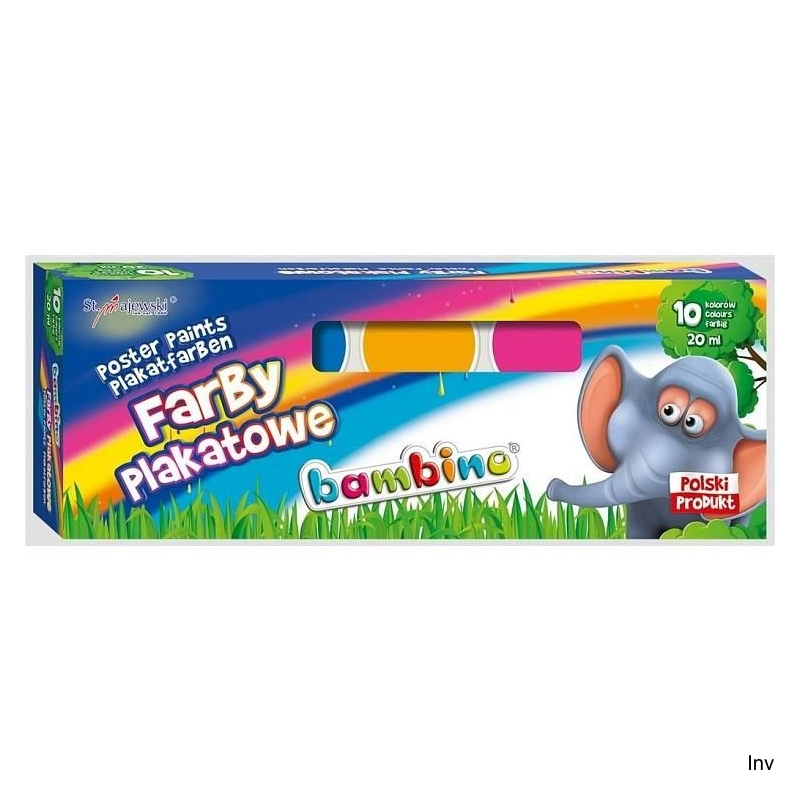 Farby plakatowe BAMBINO 10 kolorów 20 ml St.Majewski