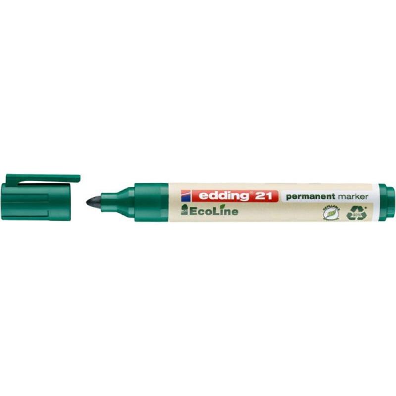 PAKIET Marker permanentny e-21 EDDING ecoLine, 1,5-3 mm, zielony