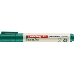 PAKIET Marker permanentny e-21 EDDING ecoLine, 1,5-3 mm, zielony