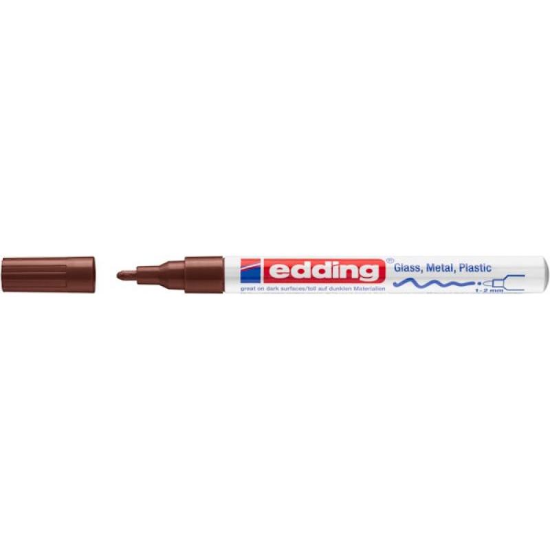 PAKIET Marker olejowy połyskujący e-751 EDDING, 1-2 mm, brązowy
