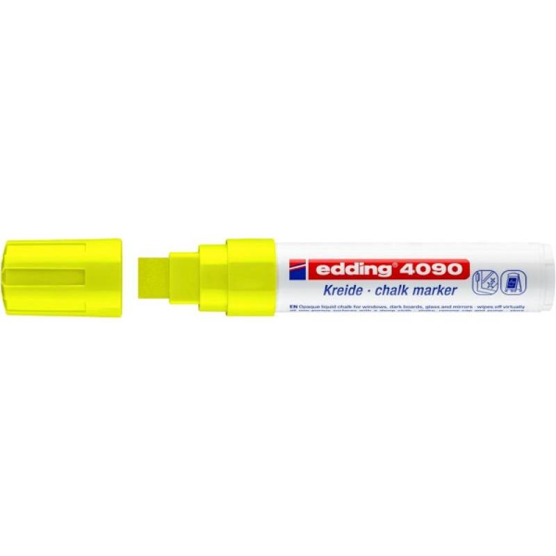 PAKIET Marker kredowy e-4090 EDDING, 4-15 mm, żółty neonowy