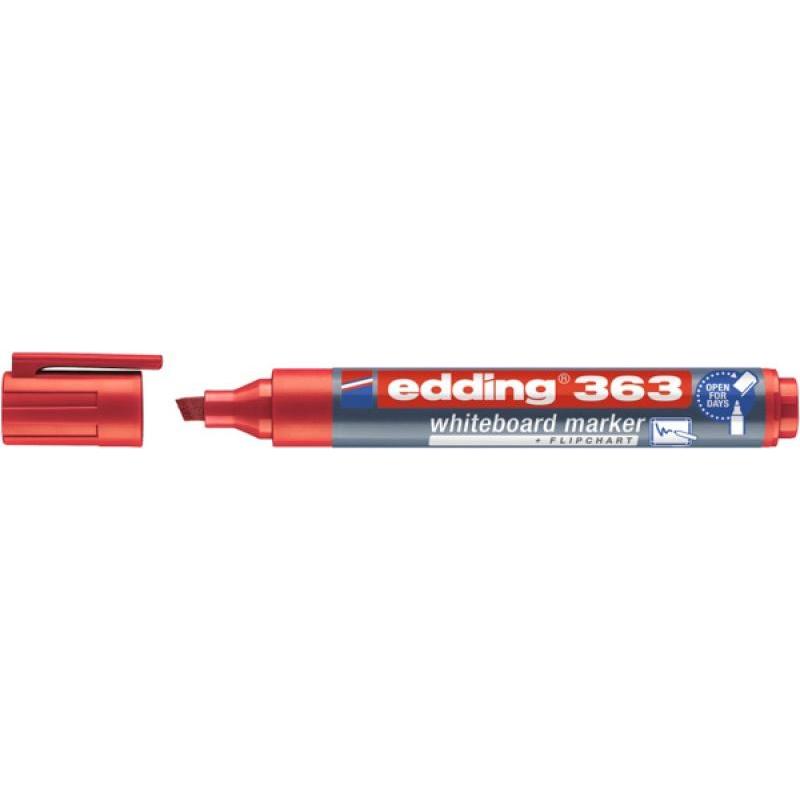 PAKIET Marker do tablic e-363 EDDING, 1-5 mm, czerwony