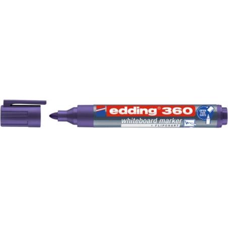 PAKIET Marker do tablic e-360 EDDING, 1,5-3 mm, fioletowy