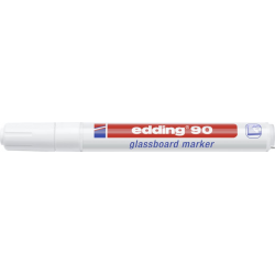 Marker Edding 90 do tablic szklanych biały 2-3mm