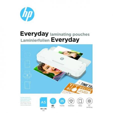 Folie laminacyjne HP EVERYDAY, A5, 80 mic, 25 szt., przezroczyste/połysk