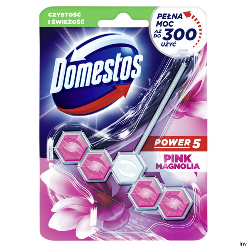 Domestos Kostka do toalety Power 5 Pink Magnolia 9x55g