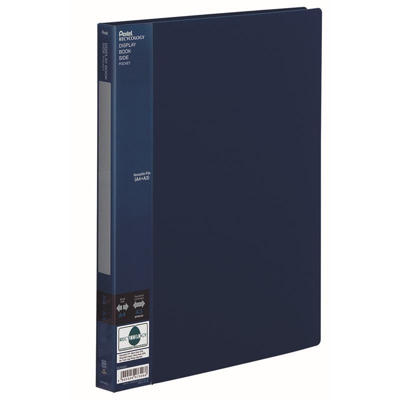 Album ofertowy Pentel SIDE, 60 kieszeni, niebieski, format A4/A3