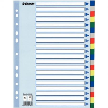 Przekładki plastikowe z PP A4 ESSELTE 20 kart 15263 - 1