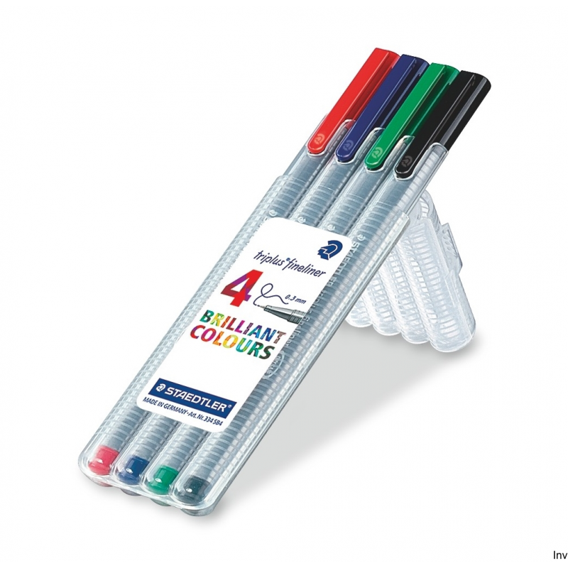 Staedtler Cienkopis Triplus Fineliner 0,3 mm 4 sztuki