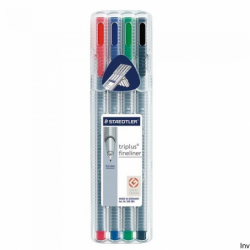 Staedtler Cienkopis Triplus Fineliner 0,3 mm 4 sztuki