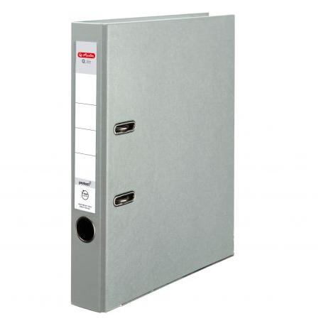 Segregator A4 5cm PP popielaty/szary Q.FILE Herlitz