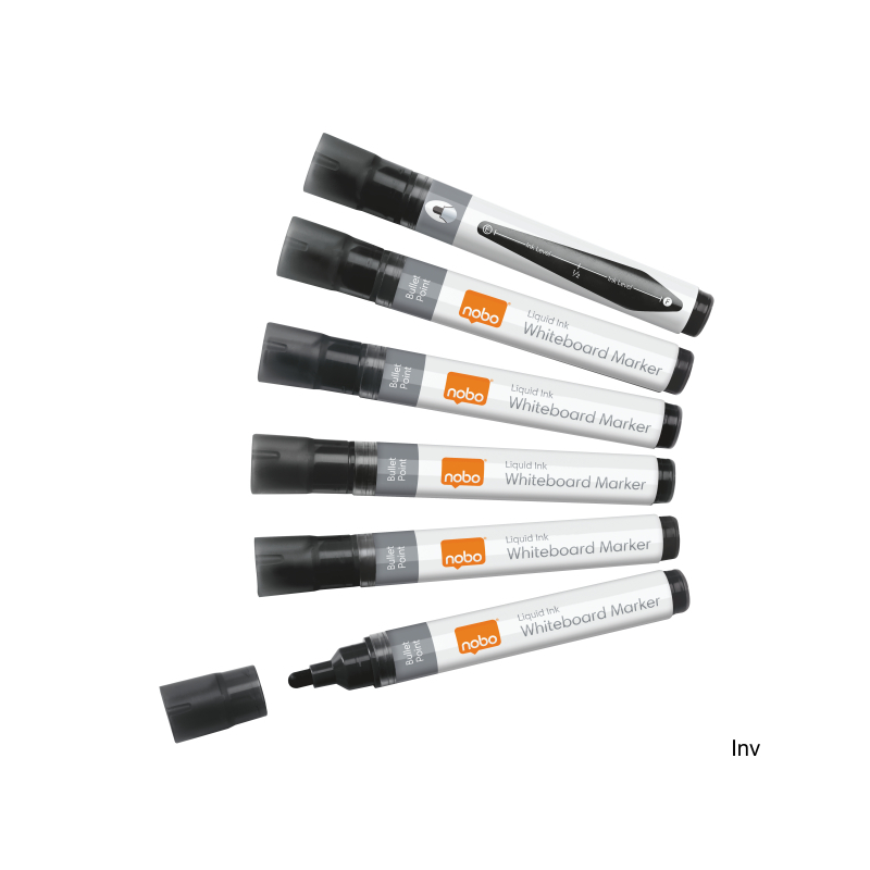Markery suchościeralne Nobo Liquid Ink czarne 10 sztuk