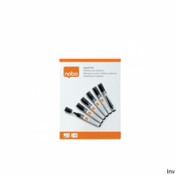 Markery suchościeralne Nobo Liquid Ink czarne 10 sztuk