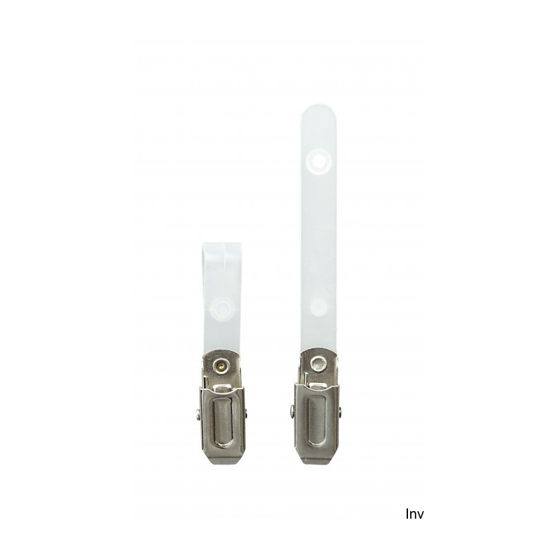 Klips do identyfikatora Argo CT211, metalowy, z tworzywa, opakowanie 100 sztuk