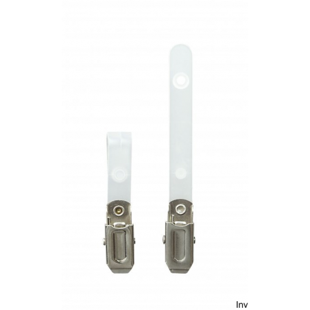 Klips do identyfikatora Argo CT211, metalowy, z tworzywa, opakowanie 100 sztuk