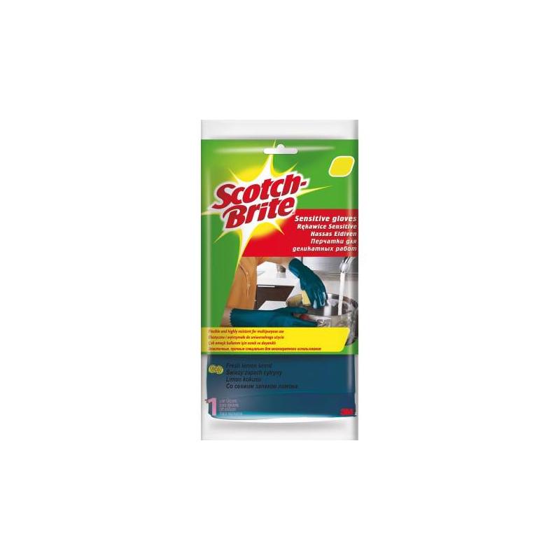 Rękawice SCOTCH BRITE Sensitive, rozm. L, niebieskie - 1