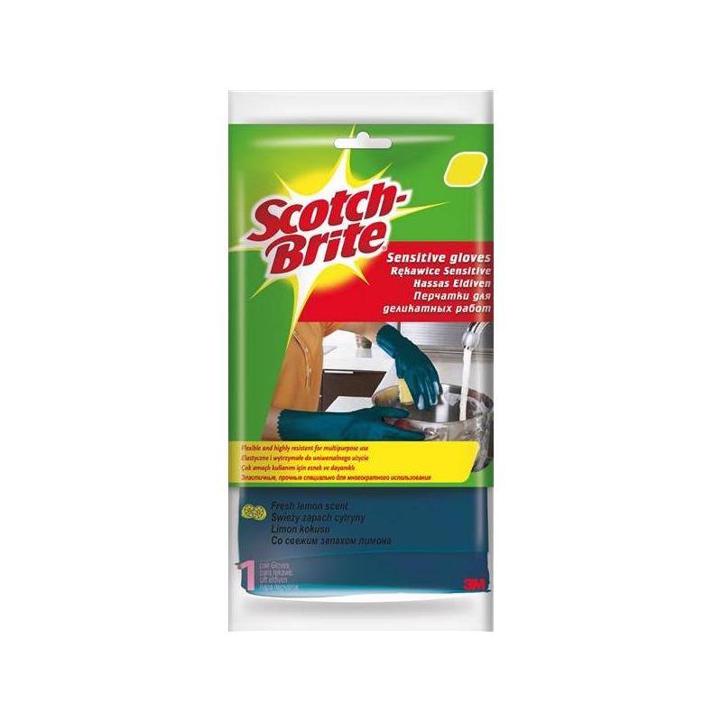 Rękawice SCOTCH BRITE Sensitive, rozm. S, niebieskie - 1