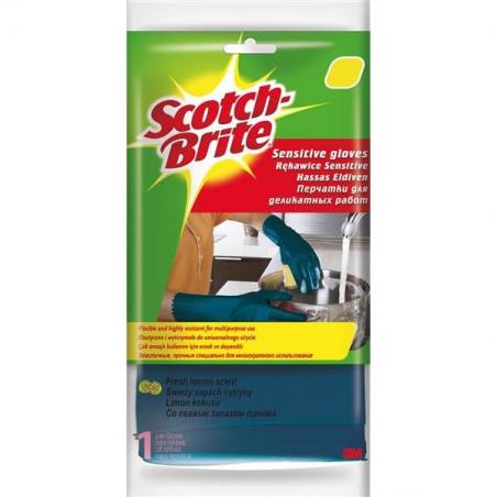 Rękawice SCOTCH BRITE Sensitive, rozm. S, niebieskie - 1