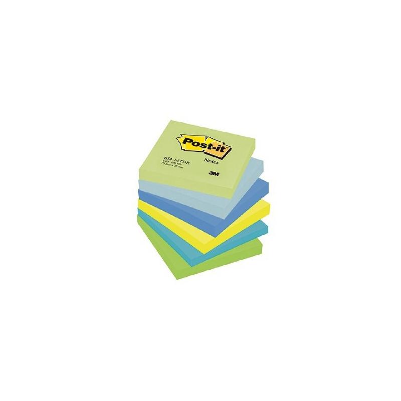 Karteczki samoprzylepne POST-IT (654-MTDR), 76x76mm, 6x100 kart., paleta marzycielska - 1