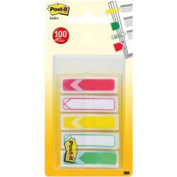 Zakładki indeksujące POST-IT (684-ARR-RYG), PP, 11,9x43,2mm, strzałka, 5x20 kart., mix kolorów - 1