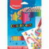 Kredki trójkątne Maped COLORPEPS 36 kolorów w kartonowym etui, drewno lipowe, grafit 2,9 mm