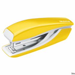 Zszywacz Mini metalowy Leitz WOW, żółty, 10 lat gwarancji, 10 kartek 55281016 - 1
