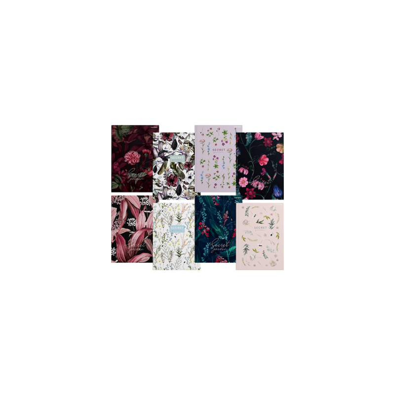 Brulion TOP 2000 SECRET GARDEN A5 96 kartek 70g z marginesem
