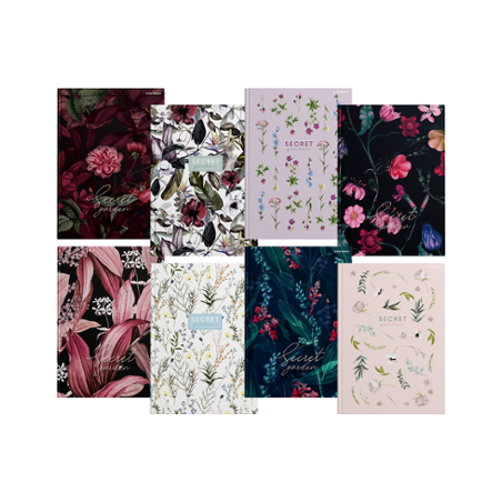 Brulion TOP 2000 SECRET GARDEN A5 96 kartek 70g z marginesem