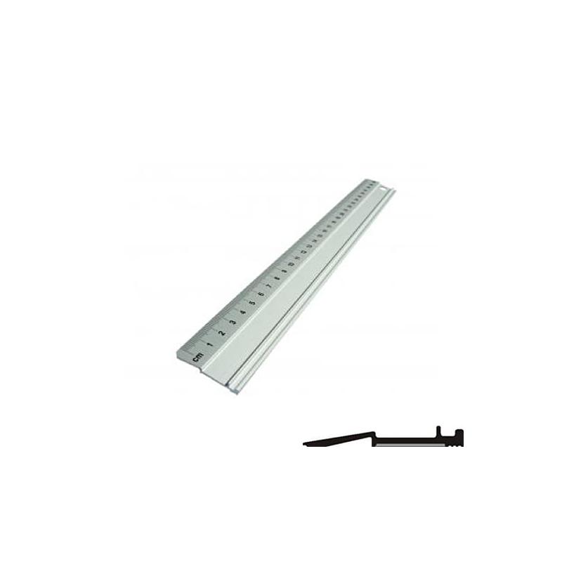 Linijka aluminiowa 20 cm Leniar 30360 z wyraźnymi oznaczeniami centymetrowymi i milimetrowymi