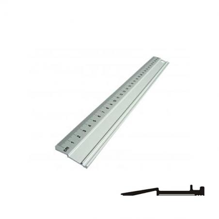 Linijka aluminiowa 20 cm Leniar 30360 z wyraźnymi oznaczeniami centymetrowymi i milimetrowymi