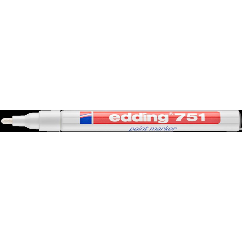 Edding 751 Marker lakierowy biały 1-2 mm okrągła końcówka do trwałych oznaczeń