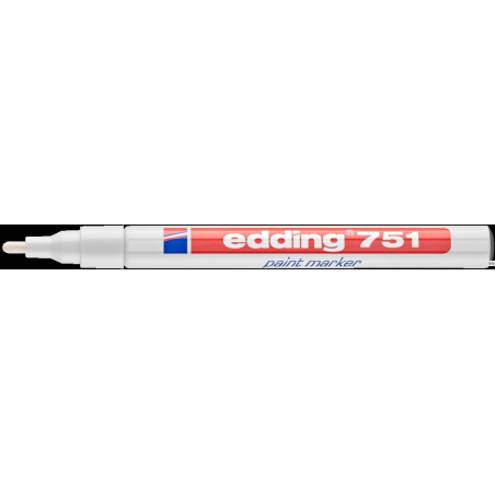 Edding 751 Marker lakierowy biały 1-2 mm okrągła końcówka do trwałych oznaczeń