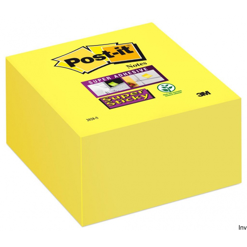 Post-It 3M Kostka samoprzylepna Super Sticky 76x76mm ultra żółta 350 sztuk