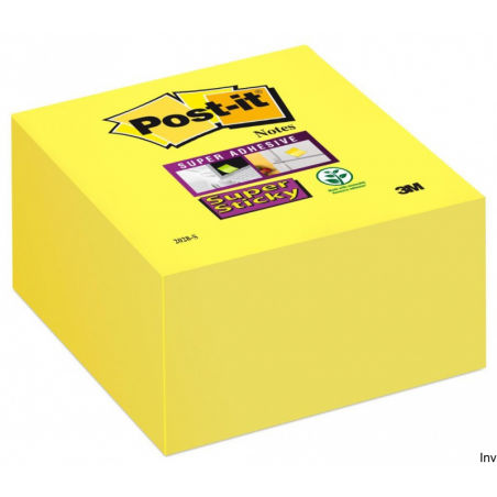 Post-It 3M Kostka samoprzylepna Super Sticky 76x76mm ultra żółta 350 sztuk