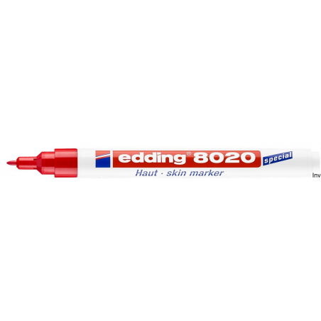Marker do skóry Edding 8020 czerwony 1mm