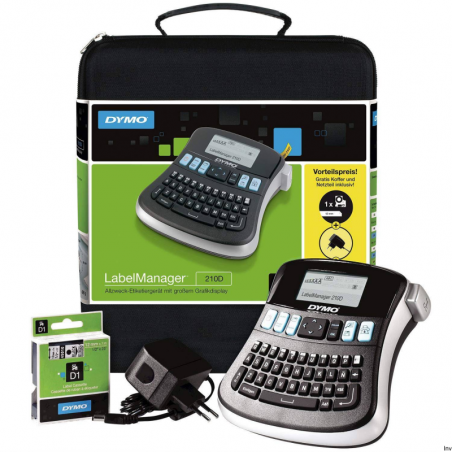 Dymo Drukarka LabelManager 210D z walizką, klawiatura QWERTY, taśma D1 12 mm